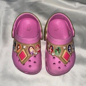 CROCS Pink and Gold Kids Sandals